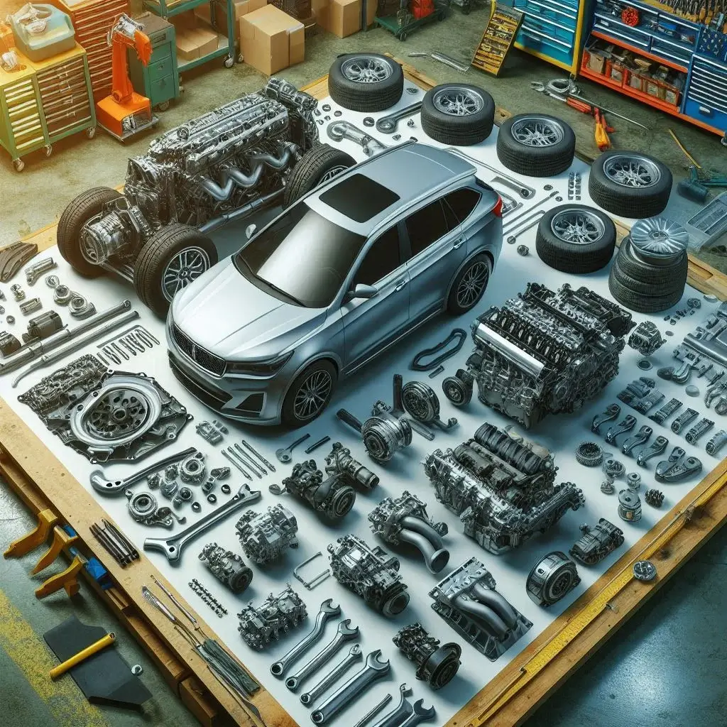 عکس گرافیکی از قطعات خودرو